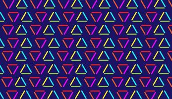 Seamless pattern with dotted and colorful triangle motifs. Can be used for posters, brochures, postcards, and other printing needs. Vector illustration