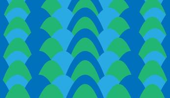 Seamless pattern with blue and green color wave ornament vector
