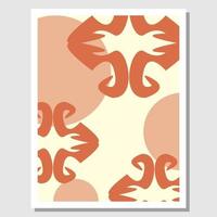 Abstract art. Geometric design of circles and ornaments. Suitable for living room wall decoration. Vector illustration