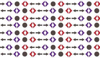 Seamless pattern with arrows and circles motif. Modern style pattern design in purple red and brown color. Can be used for posters, brochures, postcards, and other printing needs vector