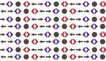 Seamless pattern with arrows and circles motif. Modern style pattern design in purple red and brown color. Can be used for posters, brochures, postcards, and other printing needs vector