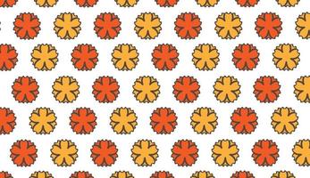 Seamless pattern with floral geometric pattern. Modern style motif design on white background. Can be used for posters, brochures, postcards, and other printing needs. Vector illustration