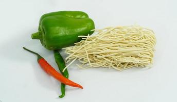 noodles with capsicum and chilli photo
