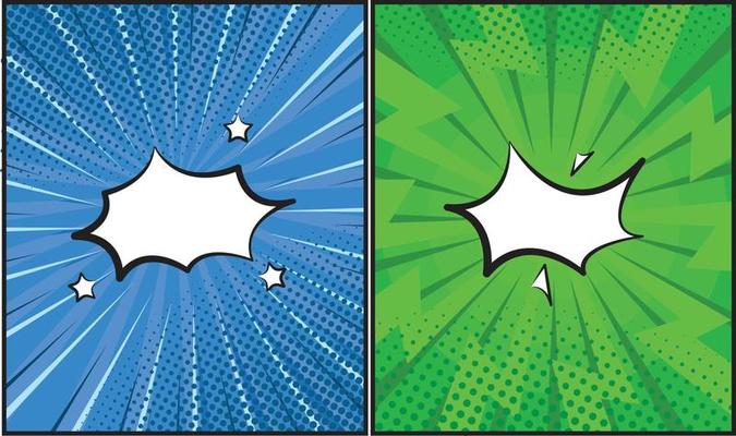 Comic Book Halftone Background. Vintage Superhero Poster Backdrop Vector