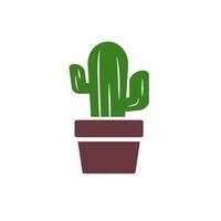 cactus vectorial aislado en un fondo blanco. símbolo de cactus en estilo de dibujos animados para el diseño de su sitio web. ilustración vectorial vector
