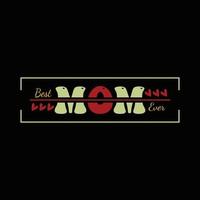 diseño de camiseta del día de la madre vector