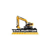 Creative excavator logo template design vector