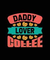 diseño de camiseta de tipografía de café vector