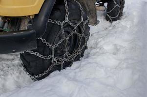 Tire with chains photo