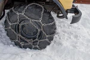 Tire with chains photo