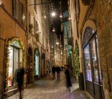 Illuminated street to party photo