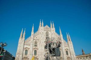 The spiers of the cathedral of Milan photo