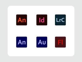 Adobe software icons logo vector