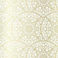 Golden Luxury Art Mandala Boho Seamless Pattern vector