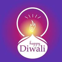 banner de celebración de feliz diwali vector