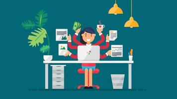 Creative Tech Workspace vector