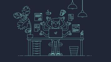 Creative Tech Workspace vector