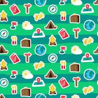 Camping seamless vector pattern