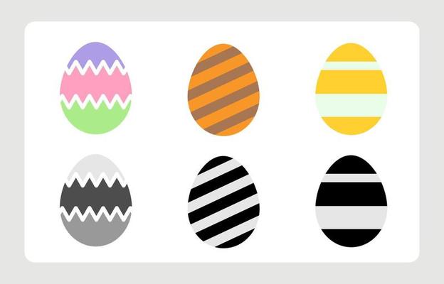 Easter Eggs Icons Vector