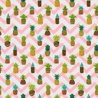 Whole pineapples vector seamless pattern