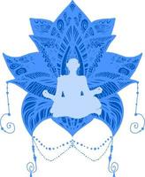 yoga, terapia espiritual ilustración vector