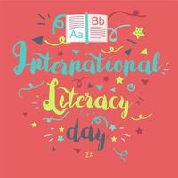 día internacional de la alfabetización vector