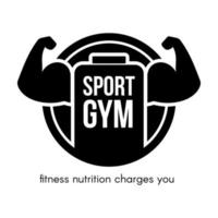 Sport gym lettering vector logo design