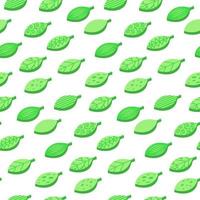 Green stylized leaves color seamless vector pattern