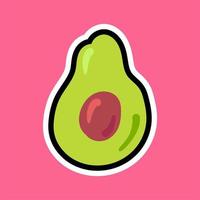 Avocado cartoon vector illustration