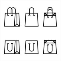 Vector of a paper bag, Shoping bag icon