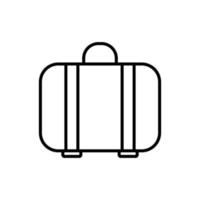 Suitcase Lines Vector Icons on White Background