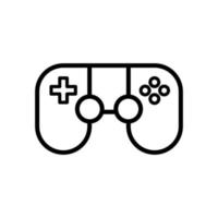 vector de icono de joystick de línea, ilustración de gamepad sobre fondo blanco