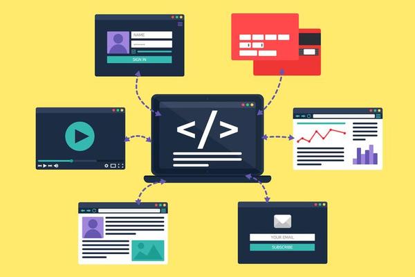 Web development vector illustration