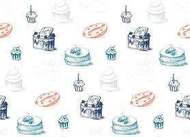 Tasty Cakes Seamless Pattern vector