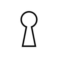 Line icon design for keyhole icon, Flat keyhole illustration vector
