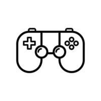 vector de icono de joystick de línea, ilustración de gamepad sobre fondo blanco