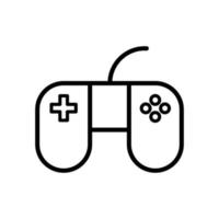 vector de icono de joystick de línea, ilustración de gamepad sobre fondo blanco