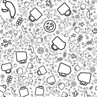 Craft beer linear seamless pattern vector