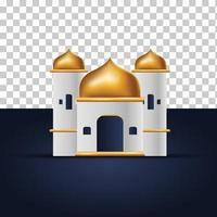 vector de mezquita de render 3d