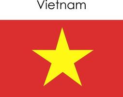 icono de la bandera nacional vietnam vector