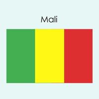 icono de la bandera nacional mali vector