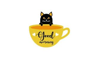 gatos y tazas de té una taza de té logo