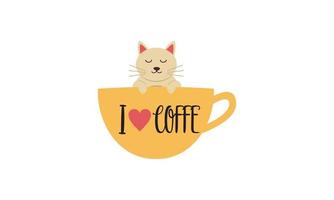 cats and tea cups a cup tea logo