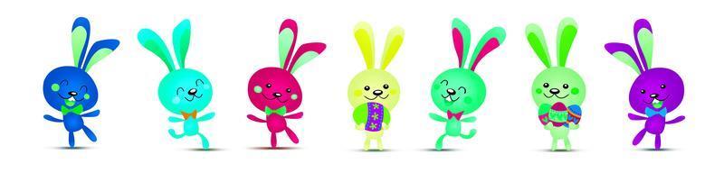 Funny Easter bunny. Happy Easter holiday concept. 3d illustration photo