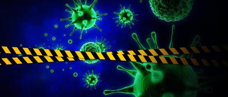 Corona virus background, pandemic risk concept. 3D illustration photo