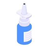 An icon of antiseptic spray, isometric vector