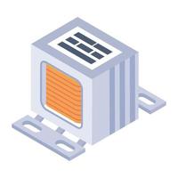 A big data bank icon, editable trendy style of datacenter vector