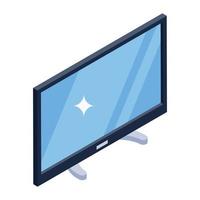 An icon design of lcd display, isometric style of liquid crystal display vector