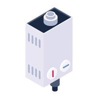 Battery cell icon in isometric design vector