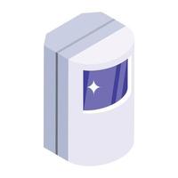 Trendy isometric design of breaker box icon vector